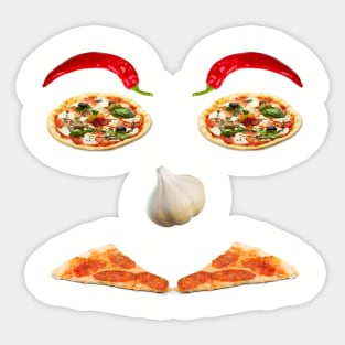 Pizza face Sticker